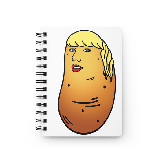 Tater Swift Spiral Notebook | Funny Celebrity Food Pun | Famous Singer Wordplay Journal - Humorous Stationery Gift for Swifties