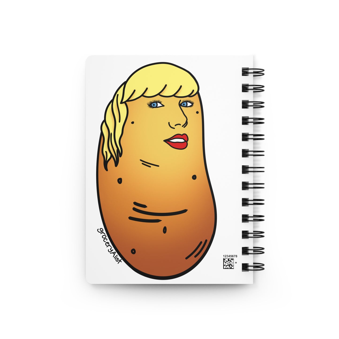 Tater Swift Spiral Notebook | Funny Celebrity Food Pun | Famous Singer Wordplay Journal - Humorous Stationery Gift for Swifties