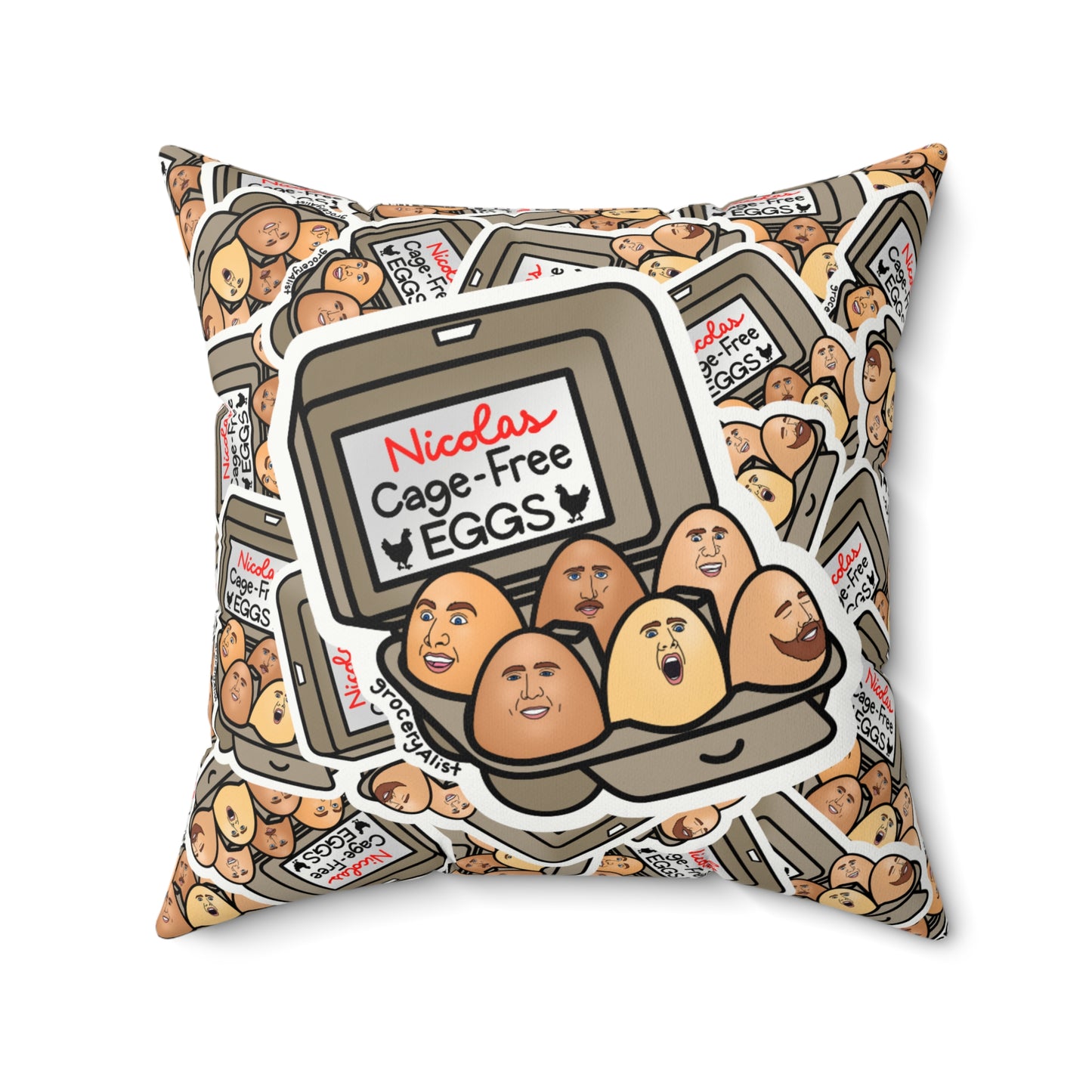 Nicolas Cage-Free Eggs Pillow