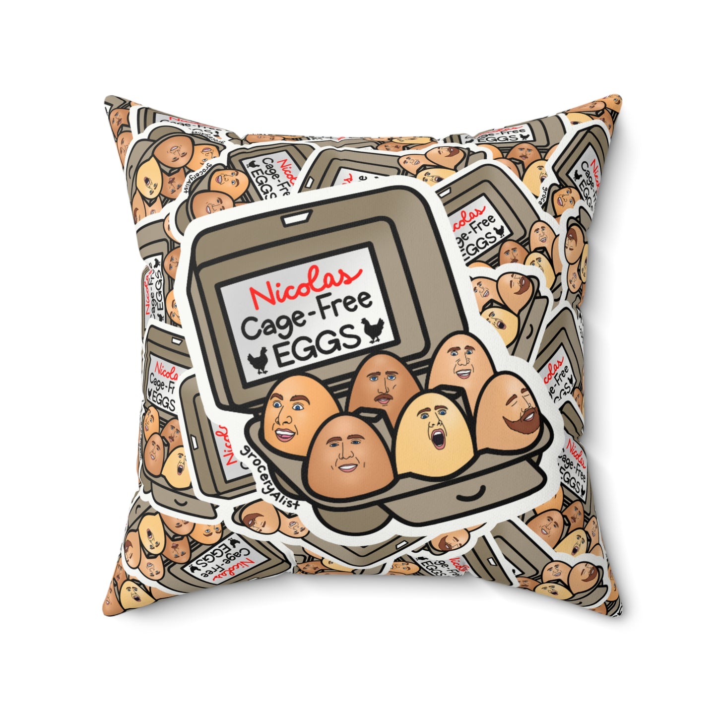 Nicolas Cage-Free Eggs Pillow