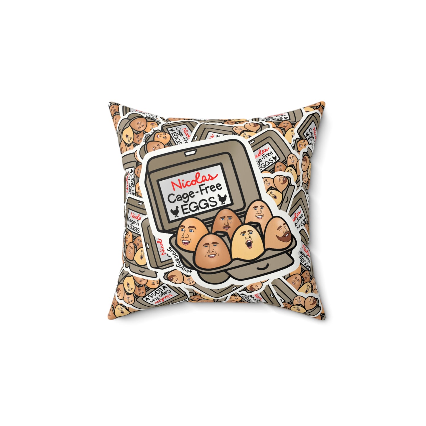 Nicolas Cage-Free Eggs Pillow